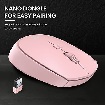 Portronics Toad 23 Wireless Optical Mouse with 2.4GHz, USB Nano Dongle, Optical Orientation, Click Wheel, Adjustable DPI Portronics Toad 23 Wireless Optical Mouse with 2.4GHz, USB Nano Dongle, Optical Orientation, Click Wheel, Adjustable DPI