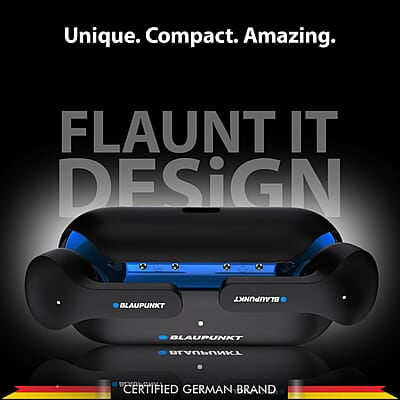 Blaupunkt Newly Launched BTW300 XTREME True Wireless Earbuds with Unstoppable 150 Hours* Playtime I Massive 800mAh Battery I CRISPR ENC AI MIC I BT Ver 5.3 I Gaming-Ready I TurboVolt Charging