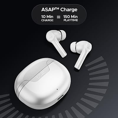 boAt Newly Launched Airdopes 300 Premium Truly Wireless in-Ear Earbuds with 4 Mics AI-ENx Spatial Audio, 50HRS Playtime, Multipoint Connection, ASAP Charge, Hearables App Support boAt Newly Launched Airdopes 300 Premium Truly Wireless in-Ear Earbuds with 4 Mics AI-ENx Spatial Audio, 50HRS Playtime, Multipoint Connection, ASAP Charge, Hearables App Support