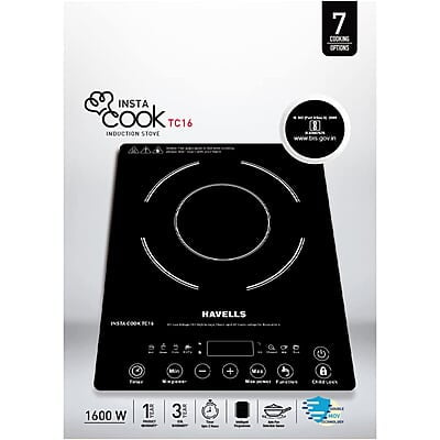 Havells Insta Cook Tc 16 Energy Efficent Induction (Black), 1600Watt, with 7 Cooking Option Havells Insta Cook Tc 16 Energy Efficent Induction (Black), 1600Watt, with 7 Cooking Option