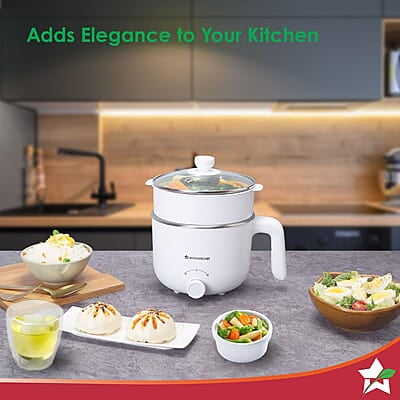 Wonderchef Luxe Multi Cook Kettle 1.2 L 600W  Ivory Dual Power Modes Quick Boiling Automatic Shut-Off