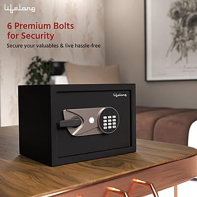 Lifelong Locker For Home&Office 34L-Digital Safe Locker For Security With 5Mm Sturdy Metal Door Lifelong Locker For Home&Office 34L-Digital Safe Locker For Security With 5Mm Sturdy Metal Door