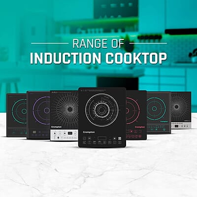 Crompton Instaserve 1500 W Induction Cooktop New with Tactile Push Buttons Crompton Instaserve 1500 W Induction Cooktop New with Tactile Push Buttons
