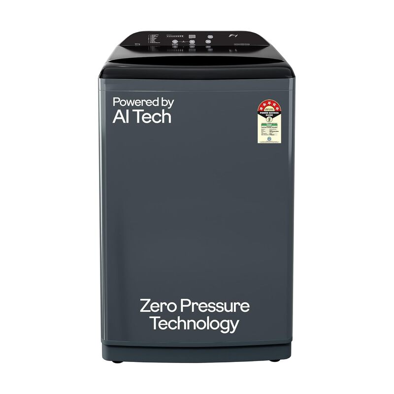 Godrej 8 Kg 5 Star Zero Pressure Technology With Steel Drum Fully-Automatic Top Load Washing Machine Godrej 8 Kg 5 Star Zero Pressure Technology With Steel Drum Fully-Automatic Top Load Washing Machine
