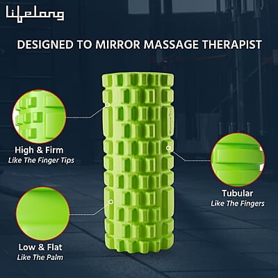 Lifelong Foam Roller for Exercise Gym- Deep Tissue Body Massage Roller for Back Pain, Neck & Knee Pain Relief Lifelong Foam Roller for Exercise Gym- Deep Tissue Body Massage Roller for Back Pain, Neck & Knee Pain Relief