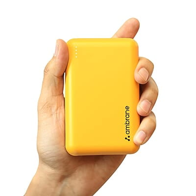 Ambrane 20000 mAh Mini Power Bank with 22.5W Fast Charging, Pocket Size, Triple Output, Type C PD (Input & Output), Li-Polymer, Made in India