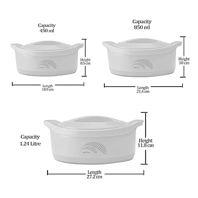 MILTON New Marvel Jr Inner Steel Casserole Gift Set of 3 MILTON New Marvel Jr Inner Steel Casserole Gift Set of 3