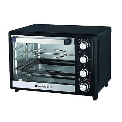 Wonderchef Oven Toaster Griller (OTG) 32 Litres, Stainless Steel With Rotisserie, Auto Power-Off With Bell, Heat Resistant