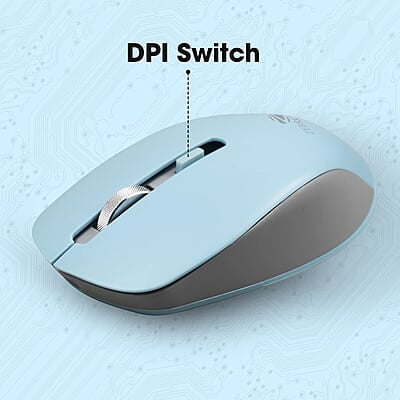 ZEBRONICS Zeb-Jaguar Wireless Mouse, 2.4GHz with USB Nano Receiver, High Precision Optical Tracking, 4 Buttons, Plug & Play, Ambidextrous, for PC/Mac/Laptop