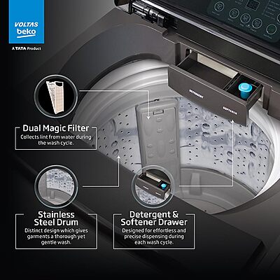 Voltas Beko, A Tata Product 10 Kg 5 Star Fully-Automatic Top Loading Washing Machine Voltas Beko, A Tata Product 10 Kg 5 Star Fully-Automatic Top Loading Washing Machine