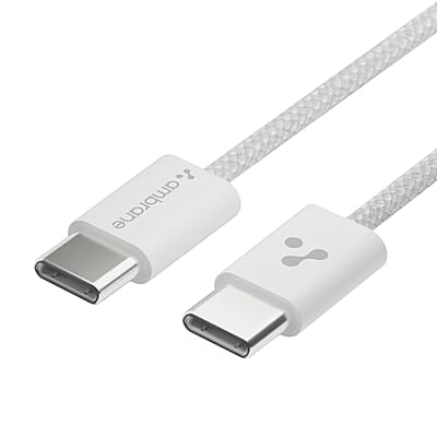 Ambrane 60W Type-C to Type-C Fast Charging Cable for Smartphones, Tablets, Laptops, iPhone 15 & Other Type C Devices, PD Technology, 480Mbps Data Sync, 1.2M (ABCC-60 Ambrane 60W Type-C to Type-C Fast Charging Cable for Smartphones, Tablets, Laptops, iPhone 15 & Other Type C Devices, PD Technology, 480Mbps Data Sync, 1.2M (ABCC-60