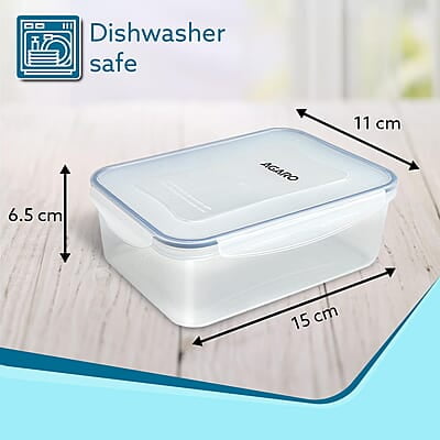 AGARO Airtight Container, Food Storage Container With Lid Capacity 550ml Each, Pack of 6 AGARO Airtight Container, Food Storage Container With Lid Capacity 550ml Each, Pack of 6