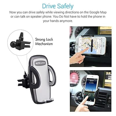 Portronics CLAMP X Car-Vent Mobile Holder 360 Degree Rotational, Strong Lock Mechanism Portronics CLAMP X Car-Vent Mobile Holder 360 Degree Rotational, Strong Lock Mechanism