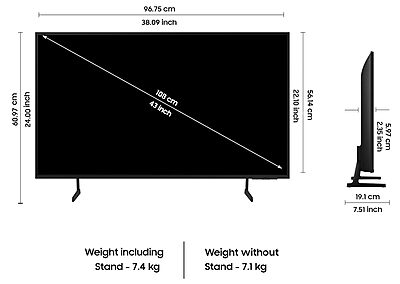 Samsung 108 cm (43 inches) D Series Crystal 4K Vivid Pro Ultra HD Smart LED TV UA43DUE77AKLXL Samsung 108 cm (43 inches) D Series Crystal 4K Vivid Pro Ultra HD Smart LED TV UA43DUE77AKLXL