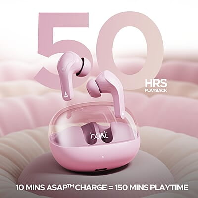 boAt Airdopes 311 Pro w/Up to 50 HRS Playtime, ASAP Charge(10min=150 Mins), Dual Mics w/ENx Tech, Transparent ID, 50 ms Low-Latency Beast Mode, IPX4 Truly Wireless in Ear Earbuds boAt Airdopes 311 Pro w/Up to 50 HRS Playtime, ASAP Charge(10min=150 Mins), Dual Mics w/ENx Tech, Transparent ID, 50 ms Low-Latency Beast Mode, IPX4 Truly Wireless in Ear Earbuds