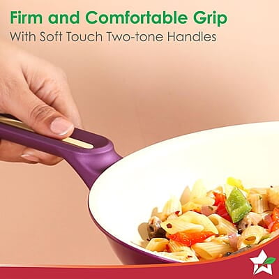 Wonderchef Bellagio Fry Pan 20 cm 1.1 L 3mm Thickness Non-Stick Ceramic Coating Wonderchef Bellagio Fry Pan 20 cm 1.1 L 3mm Thickness Non-Stick Ceramic Coating