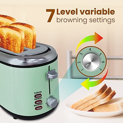 AGARO Royal 4 Slice Stainless Steel Pop Up Toaster 1450W AGARO Royal 4 Slice Stainless Steel Pop Up Toaster 1450W