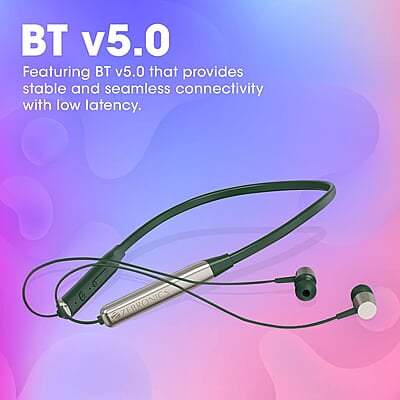 ZEBRONICS Zeb-Evolve BTv5.0, Voice Assistant, Rapid Charge, Dual Pairing, Call Function, Magnetic Earpiece Bluetooth Wireless in Ear Earphones with Mic ZEBRONICS Zeb-Evolve BTv5.0, Voice Assistant, Rapid Charge, Dual Pairing, Call Function, Magnetic Earpiece Bluetooth Wireless in Ear Earphones with Mic