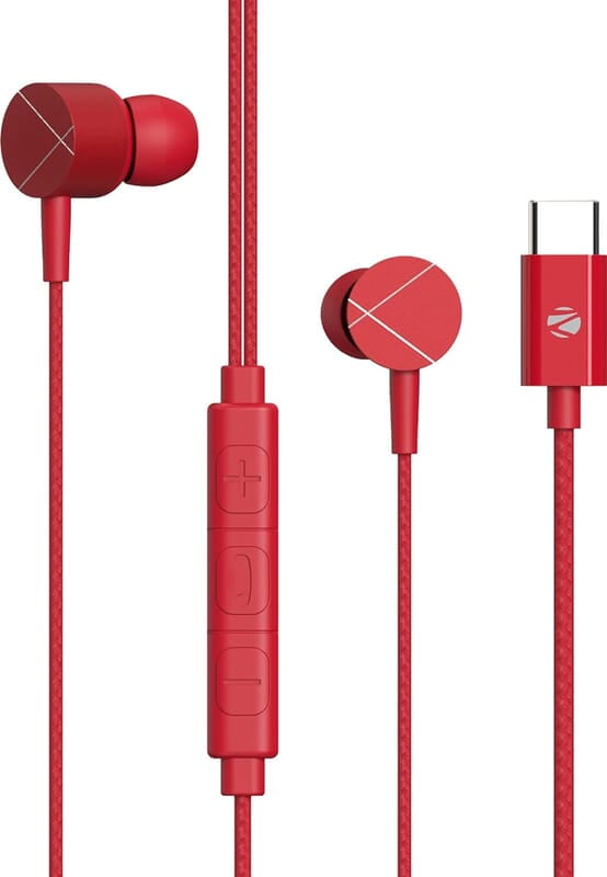 ZEBRONICS Zeb-Buds C2 in Ear Type C Wired Earphones with Mic, Braided 1.2 Metre Cable, Metallic Design, 10mm Drivers, in Line Mic & Volume Controller ZEBRONICS Zeb-Buds C2 in Ear Type C Wired Earphones with Mic, Braided 1.2 Metre Cable, Metallic Design, 10mm Drivers, in Line Mic & Volume Controller