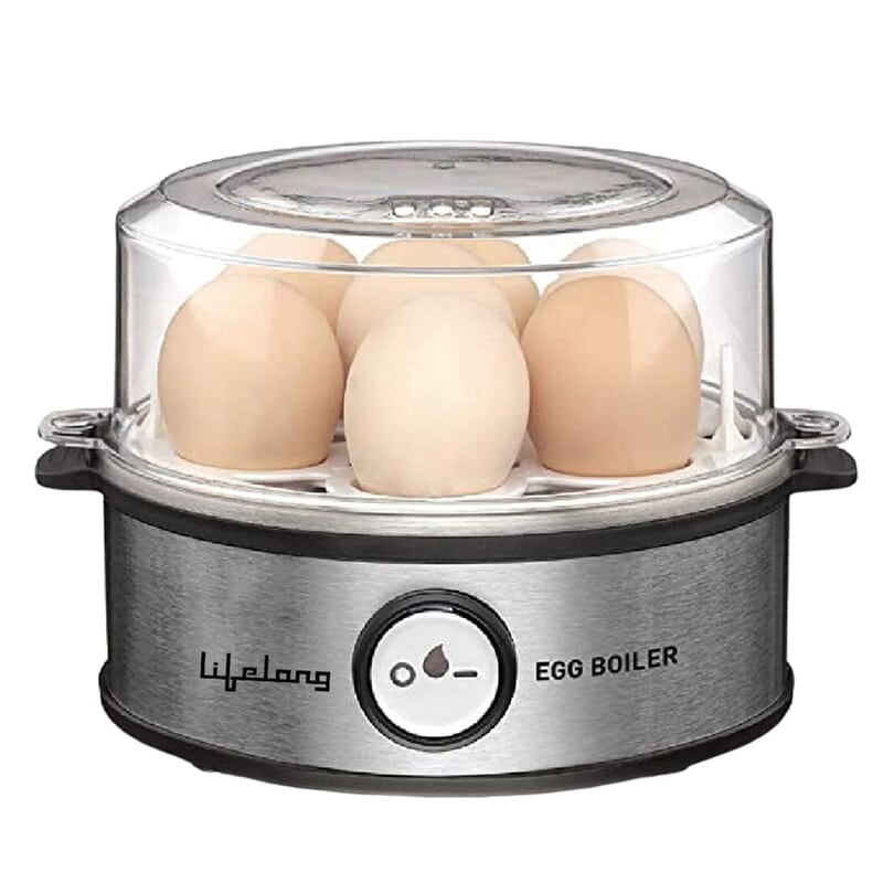 Lifelong Egg Boiler 360-Watt (Transparent and Silver Grey), Boil 7 eggs Lifelong Egg Boiler 360-Watt (Transparent and Silver Grey), Boil 7 eggs