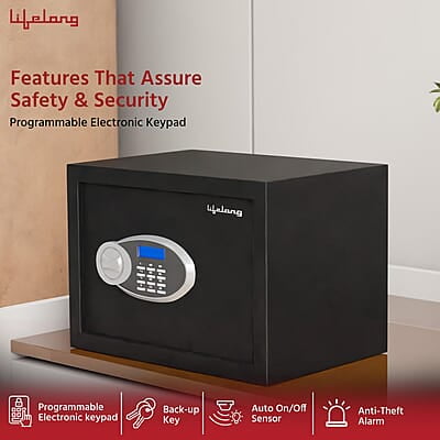 Lifelong Locker For Home&Office 34L-Digital Safe Locker Anti-Theft Alarm Electronic Keypad Lifelong Locker For Home&Office 34L-Digital Safe Locker Anti-Theft Alarm Electronic Keypad