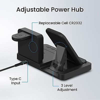 Portronics Bella 15 W 3 in 1 Wireless Charger for iPhone 15/15 Plus/15 Pro/15 Pro Max, iPhone 14/14 Plus/14 Pro/Max, iPhone 13, 13 Pro/Max, Airpods 3rd/2nd gen and Apple Watch Series