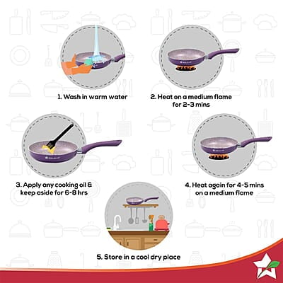 Wonderchef Royal Velvet Non-Stick Fry Pan with Induction Bottom 3 mm thick 20cm 1.2 litres Wonderchef Royal Velvet Non-Stick Fry Pan with Induction Bottom 3 mm thick 20cm 1.2 litres