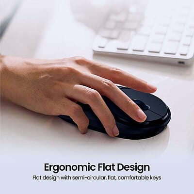 Portronics Toad 6 Bluetooth Wireless Mouse with 2.4 GHz USB Receiver, Multi-Device Pairing, Built in Battery, 1200 DPI Sensor