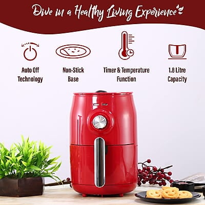 Wonderchef Crimson Edge Air Fryer for Home and Kitchen 1.8 Litres Non-stick Basket 1000 Wattage Wonderchef Crimson Edge Air Fryer for Home and Kitchen 1.8 Litres Non-stick Basket 1000 Wattage