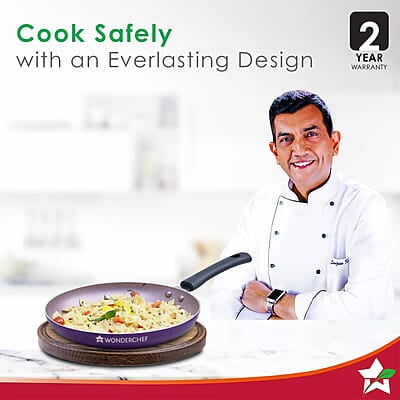 Wonderchef Valencia Non-Stick Fry Pan 1.5 litres Capacity Size 24 cm Wonderchef Valencia Non-Stick Fry Pan 1.5 litres Capacity Size 24 cm