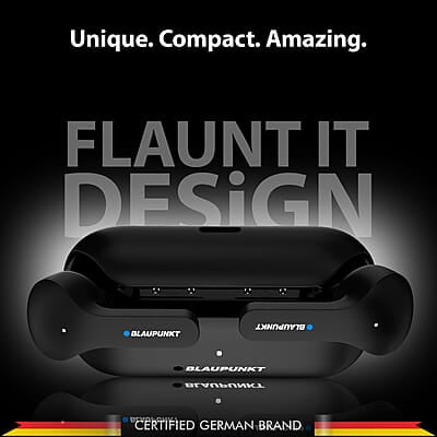 Blaupunkt Newly Launched BTW300 XTREME True Wireless Earbuds with Unstoppable 150 Hours* Playtime I Massive 800mAh Battery I CRISPR ENC AI MIC I BT Ver 5.3 I Gaming-Ready I TurboVolt Charging