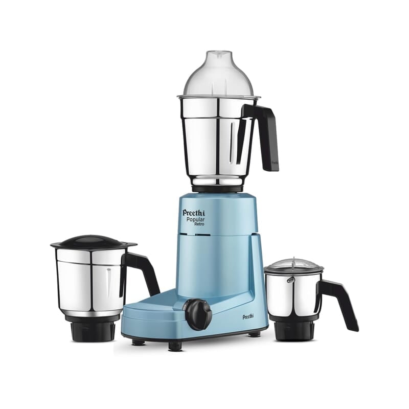 Preethi Popular Retro Blue, MG 266, Anti Finger Mark Coating, 3 Jars including 1.7 L Wet Grinding Jar Preethi Popular Retro Blue, MG 266, Anti Finger Mark Coating, 3 Jars including 1.7 L Wet Grinding Jar
