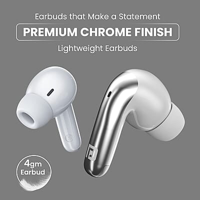 Portronics Harmonics Twins 28 ANC TWS in Ear Earbuds with Smart Touch Control, 50 Hours Playback, Quad Mic ENC Portronics Harmonics Twins 28 ANC TWS in Ear Earbuds with Smart Touch Control, 50 Hours Playback, Quad Mic ENC