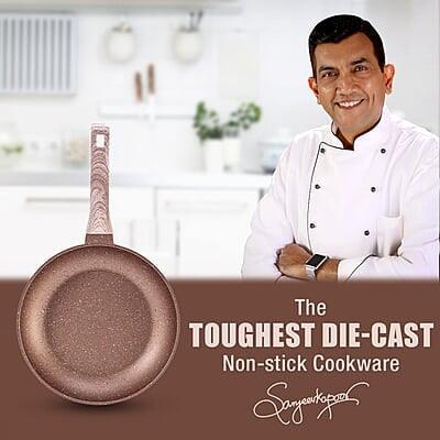 Wonderchef Duralife Die-cast 24 cm Fry Pan 5 Layer Healthy Duramax Non-Stick Coating 1.7 litres Wonderchef Duralife Die-cast 24 cm Fry Pan 5 Layer Healthy Duramax Non-Stick Coating 1.7 litres