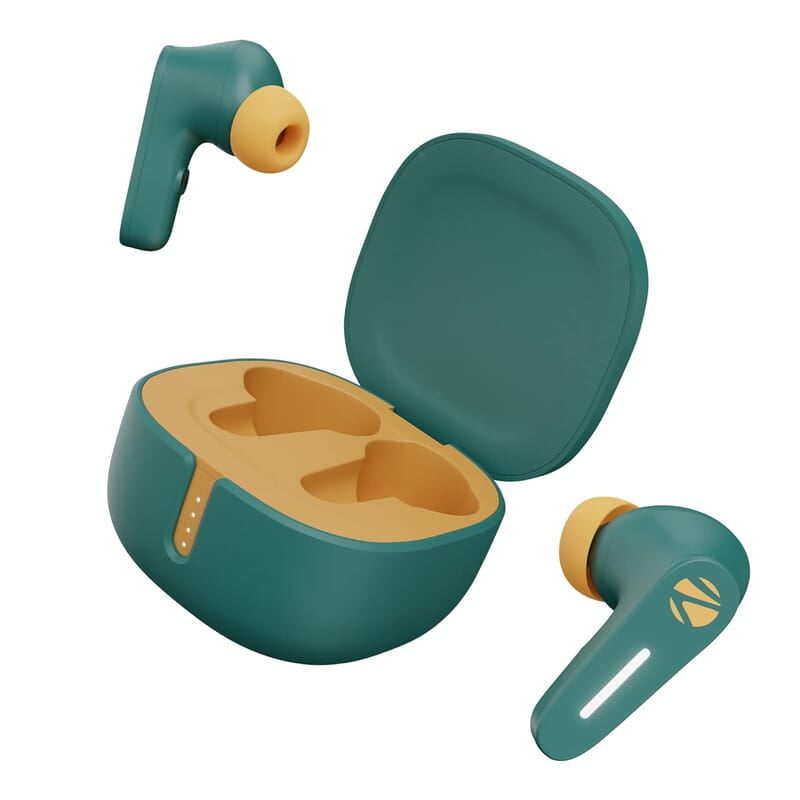 Zebronics DC Aquaman Edition Sound Bomb 7 TWS Wireless in Ear Earbuds with 40H* Backup, Rapid Charge, 50ms Gaming Mode, ENC mic, Voice Assistant, Flash Connect, Splash Proof, BT v5.2 and Type C Zebronics DC Aquaman Edition Sound Bomb 7 TWS Wireless in Ear Earbuds with 40H* Backup, Rapid Charge, 50ms Gaming Mode, ENC mic, Voice Assistant, Flash Connect, Splash Proof, BT v5.2 and Type C