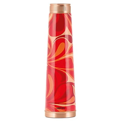 MILTON Copper Delight Design Water Bottle, 915 ml, Ethnic Lacquer Coating, Curved bottle MILTON Copper Delight Design Water Bottle, 915 ml, Ethnic Lacquer Coating, Curved bottle