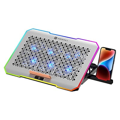 Portronics My Buddy Air Pro Laptop Cooling Pad with 6 Cooling Fans, 5-Level Angle & Height Adjustable