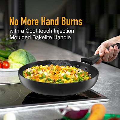 KENT Hard Anodised Frying Pan 24 Cm 1.8L 3.25Mm Thick Base KENT Hard Anodised Frying Pan 24 Cm 1.8L 3.25Mm Thick Base