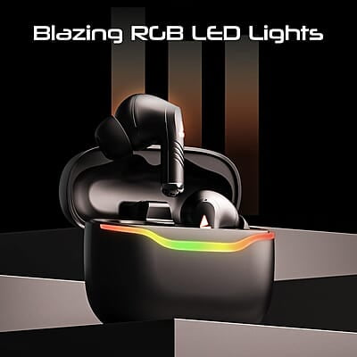 boAt Immortal 125 TWS in-Ear Earbuds w/up to 40 hrs Playtime, Quad Mics with ENx Tech, BEAST Mode with 40 ms Super Low Latency, ASAP Charge, IPX4 Resistance, RGB LED Lights, BT v5.3