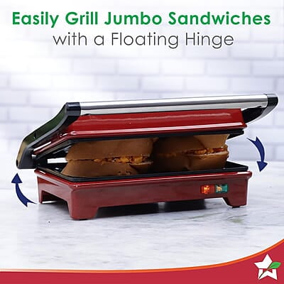 Wonderchef Sanjeev Kapoor Tandoor Mini Plus 700 Watt Crimson Edge Electric Contact Grill & Sandwich Maker