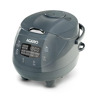 AGARO Imperial Electric Rice Cooker, 2L Ceramic Coated Inner Bowl, Steam Basket, 8 Preset Cooking Function with Advanced Fuzzy Logic 350W