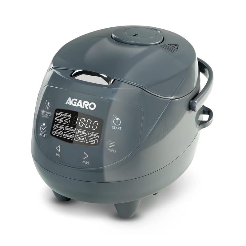 AGARO Imperial Electric Rice Cooker, 2L Ceramic Coated Inner Bowl, Steam Basket, 8 Preset Cooking Function with Advanced Fuzzy Logic 350W AGARO Imperial Electric Rice Cooker, 2L Ceramic Coated Inner Bowl, Steam Basket, 8 Preset Cooking Function with Advanced Fuzzy Logic 350W