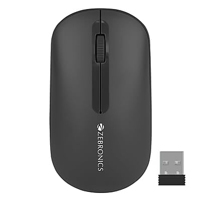 ZEBRONICS Pulse Wireless Mouse, Multi Connectivity, Dual Bluetooth, for Mac, Laptop, Computer, Tablet, 2.4GHz, 1200 DPI, Comfortable & Lightweight ZEBRONICS Pulse Wireless Mouse, Multi Connectivity, Dual Bluetooth, for Mac, Laptop, Computer, Tablet, 2.4GHz, 1200 DPI, Comfortable & Lightweight