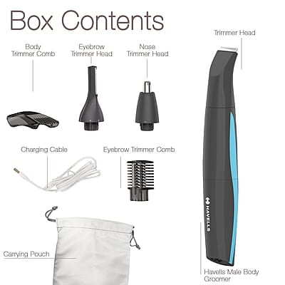 Havells Multi Grooming Kit Gs6532, 5-In-1 With Protective Combs, Rechargeable - All-In-One Trimmer Comes Wth Pouch, Corded Electric Havells Multi Grooming Kit Gs6532, 5-In-1 With Protective Combs, Rechargeable - All-In-One Trimmer Comes Wth Pouch, Corded Electric
