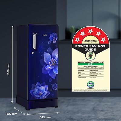 Whirlpool 192 L 5 Star Icemagic Powercool Inverter Direct-Cool Single Door Refrigerator Whirlpool 192 L 5 Star Icemagic Powercool Inverter Direct-Cool Single Door Refrigerator