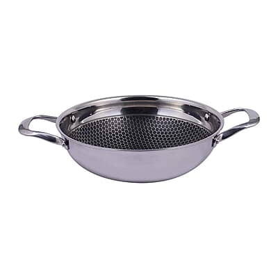 Wonderchef Stanton 28 cm Non-stick Kadhai/Kadai with Lid - 3.4 litre  3 ply steel