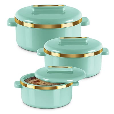 MILTON Curve Inner Stainless Steel Casserole Set of 3 (840 ml, 1300 ml, 1880 ml)