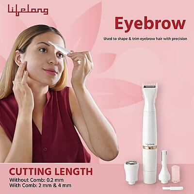 Lifelong Rechargeable Trimmer for Women 4 in 1 Women Trimmer, Bikini Trimmer for Women, 60 Minutes Runtime