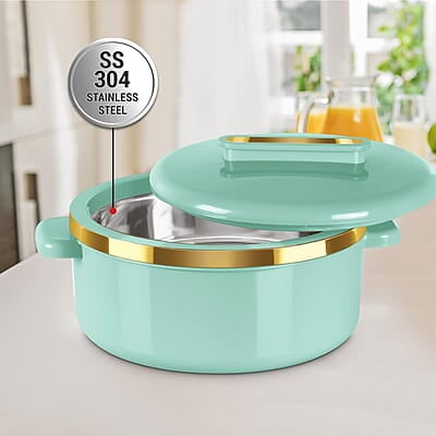 MILTON Curve 2500 Inner Stainless Steel Casserole, 2.15 litres, Light Green MILTON Curve 2500 Inner Stainless Steel Casserole, 2.15 litres, Light Green
