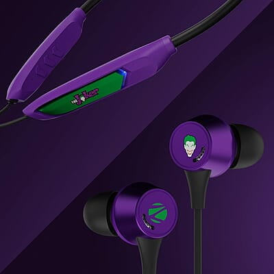 ZEBRONICS DC JOKER edition YOGA N3 with 46 Hours backup, Bluetooth v5.2 Wireless Neckband, ENC Calling, Gaming mode (Upto 50ms), Voice assistant, Dual pairing, Splash proof and Type C